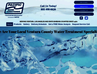 pacificwaterconditioning.net screenshot
