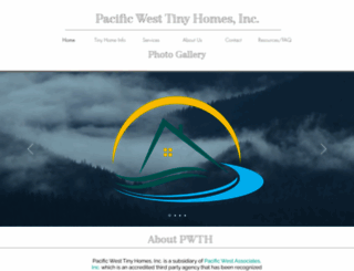 pacificwesttinyhomes.com screenshot