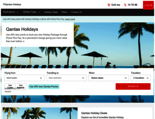 packages.qantas.com screenshot
