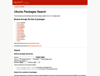 packages.ubuntu.com screenshot