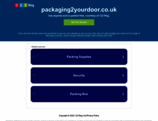 packaging2yourdoor.co.uk screenshot