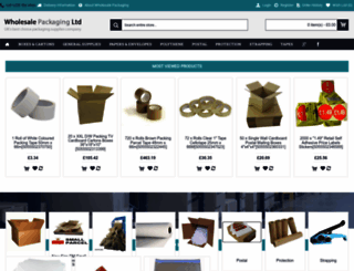 packagingwholesale.co.uk screenshot