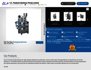 packtechmachines.in screenshot