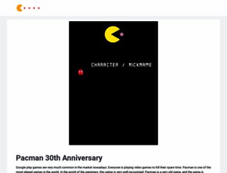 pacman30thanniversary.org screenshot