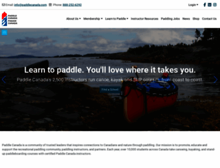 paddlecanada.com screenshot