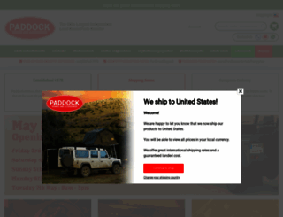 paddockspares.com screenshot