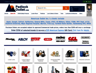 padlockoutlet.com screenshot