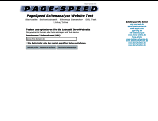 page-speed.info screenshot