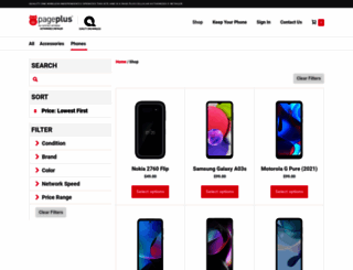 pageplusphonestore.com screenshot