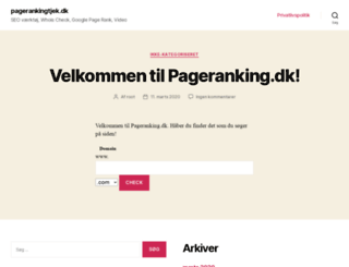 pagerankingtjek.dk screenshot