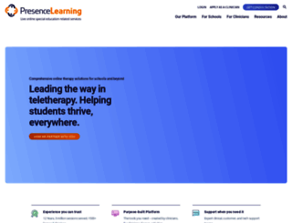 pages.presencelearning.com screenshot