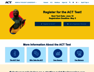 pages2.act.org screenshot