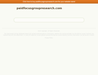 paidfocusgroupresearch.com screenshot