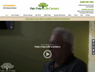 painfreelifecenters.com screenshot