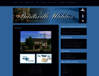 paintsvilleutilities.com screenshot