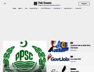 pakexams.com screenshot