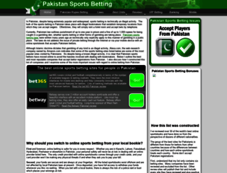 pakistansportsbetting.com screenshot
