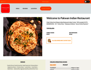 pakwanindianrestaurant.com.au screenshot
