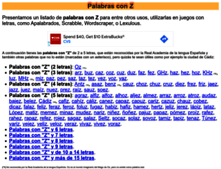 palabrasconz.com screenshot