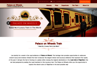 palaceonwheelsindia.org screenshot