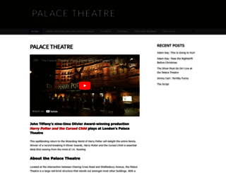 palacetheatrelondon.org screenshot