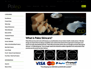 paleoskincare.com.au screenshot