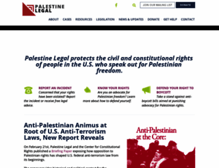 palestinelegal.org screenshot
