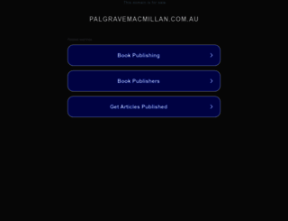palgravemacmillan.com.au screenshot