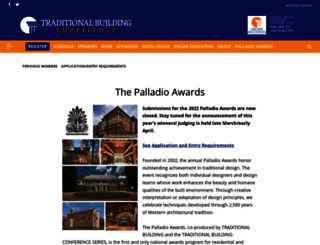palladioawards.com screenshot