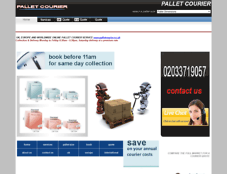 palletcourier.co.uk screenshot