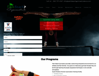 palmbeach-gymnastics.com screenshot