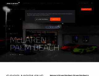 palmbeach.mclaren.com screenshot