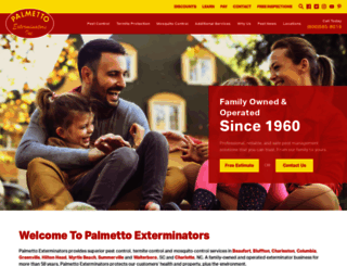 palmettoexterminators.net screenshot