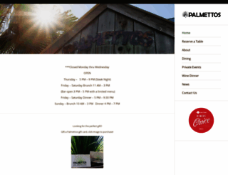 palmettosrestaurant.com screenshot