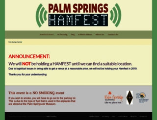 palmspringshamfest.com screenshot
