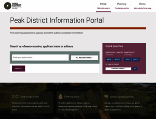 pam.peakdistrict.gov.uk screenshot