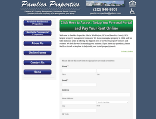 pamlicoproperties.com screenshot