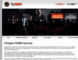 pamm.fxopen.com screenshot