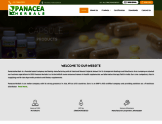 panaceaherbals.co.in screenshot