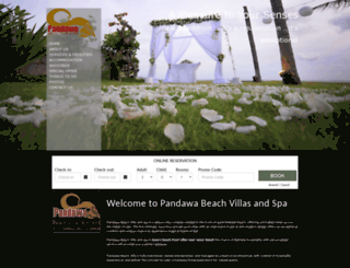 pandawabeachvillas.com screenshot