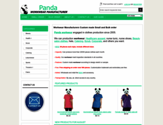 pandaworkwear.com screenshot