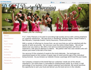 pandtpartyplanning.com screenshot