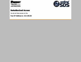 panduit-external.online-msds.com screenshot