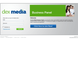 panel.dexmedia.com screenshot