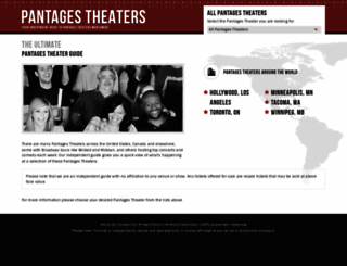 pantages-theater.com screenshot