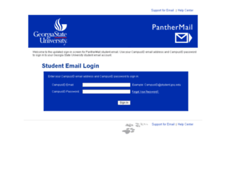 panthermail.gsu.edu screenshot