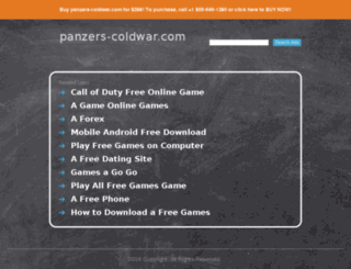 panzers-coldwar.com screenshot