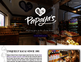 papayasnaturalfoods.com screenshot