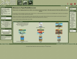 papermodelstore.com screenshot