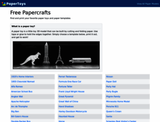 papertoys.com screenshot